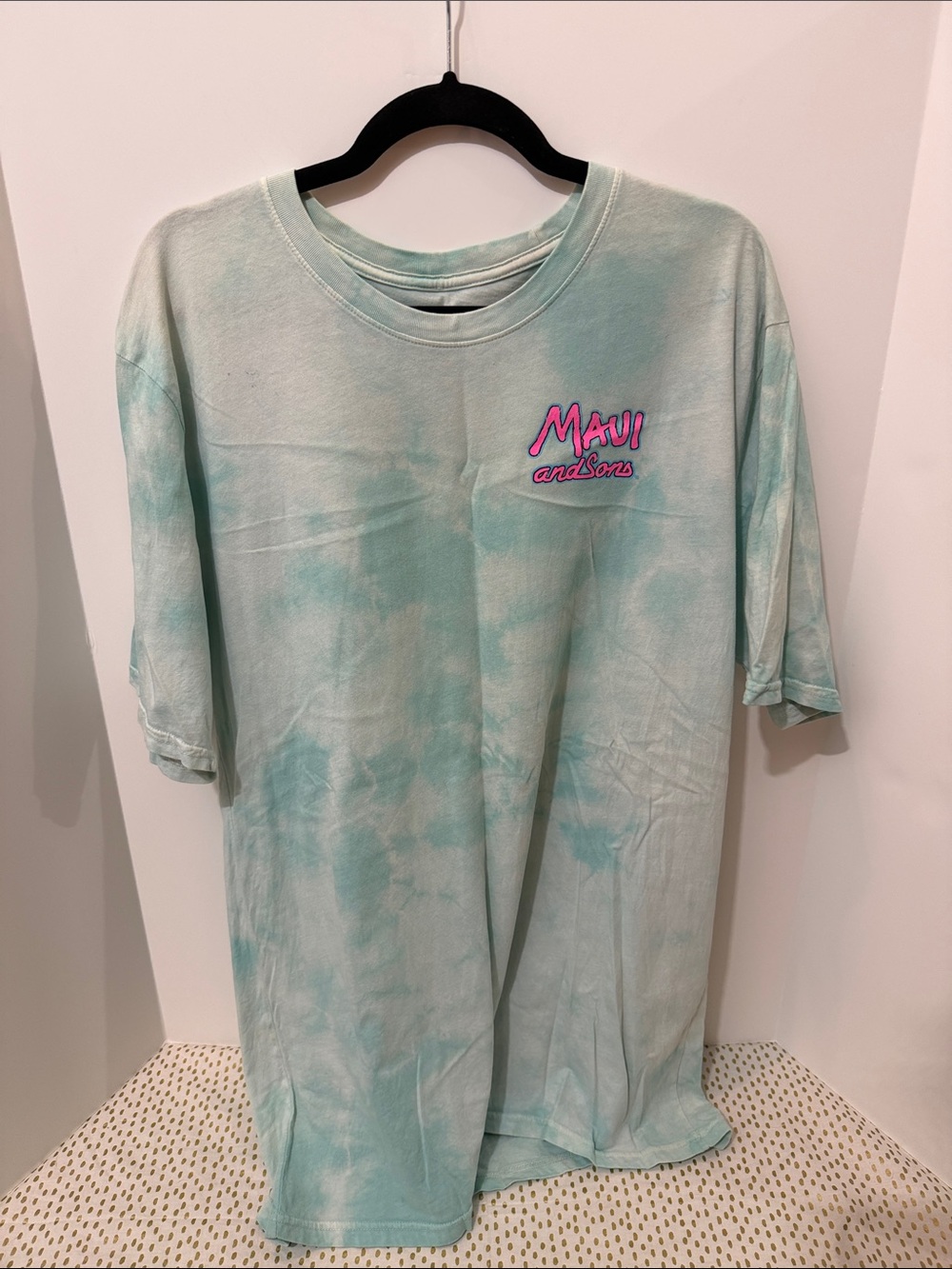 Maui and Sons Tie-Dye Tee - Light Aqua